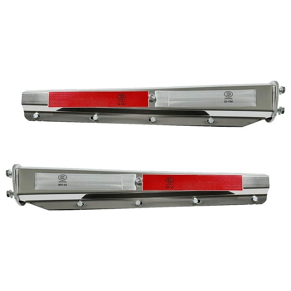 BST BSSP Pair 1-1/8" Bolt Pattern Universal Straight Mud Flaps Hanger for Semi Truck Tractors Trailers Freightliner Kenworth Peterbilt Stainless Steel HD Splash Mud Guard Mudflaps Bracket