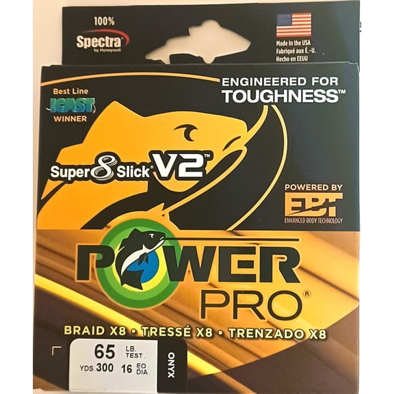 Power Pro Braid Fishing Line 65# Test 300 Yds Onyx 100% Spectra Made in USA