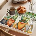 thumbnail image 3 of St. Patrick's Day Placemats Set of 12 Green Lucky Shamrocks Harp Beer Retro Rustic Place Mats Indoor Wipeable Table Mats Washable Dining Table Placemats for Kitchen Holiday Party Decor 13x19 Inch, 3 of 9