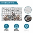 thumbnail image 6 of Rabbits Pine Cone Placemats Set of 6, Sweet Home Texture Grey Plaid Farmhouse Placemats for Dining Table, Place Mats for Kitchen Tabletop, Waterproof Wipeable Dining Table Mats Set, 6 of 9