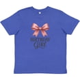 thumbnail image 3 of Inktastic Birthday Girl Pink Bow Youth T-Shirt, 3 of 5