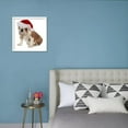 thumbnail image 4 of Christmas Dog  English Bulldog Wearing Santa Hat Holding Christmas Bell, Animals Seasons Framed Art Print Wall Art by Willee Cole Sold by Art.Com, 4 of 6