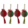 thumbnail image 4 of Northlight Jingle Bell Plaid Christmas Ball Ornaments - 2.75" - Set of 4 - Red and Green, 4 of 9
