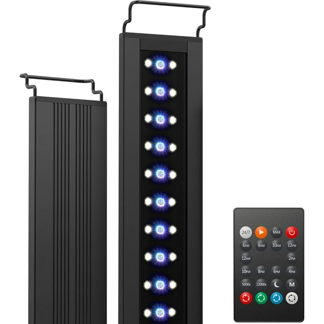 C / LED Aquarium Light for Plants es W Full Spectrum Fish Tank Light with Timer Brightness Adjustable