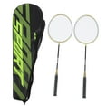 thumbnail image 2 of 2 Player Badminton Rackets, Flexible High Strength Lightweight Portable Alloy Shuttlecock Racket  Elasticity with Bag for Adults Teenager for Training Games, 2 of 8