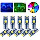 thumbnail image 2 of 10X T5 Car Gauge 3030-3SMD 12 LED Speed Dashboard Dash Side Light Bulb 7 Color zhangyuxiang LED, 2 of 2