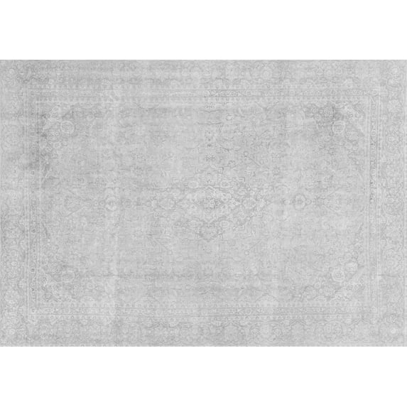 Ahgly Company Indoor Rectangle Abstract Gray Modern Area Rugs, 2' x 3'