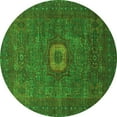 thumbnail image 1 of Ahgly Company Indoor Round Oriental Green Modern Area Rugs, 7' Round, 1 of 4
