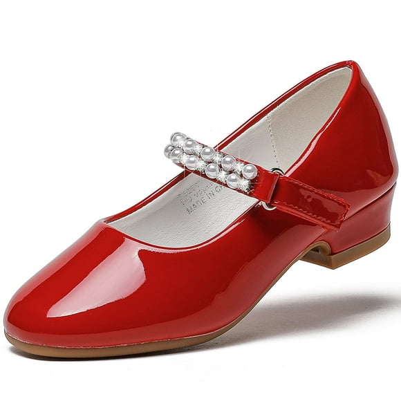 Girls Dress Shoes Toddler Mary Jane Shoes for Girls High Heels Dorthy Red Ruby Shoes Kids Christmas Wedding Party Flower Girl Shoes Size 12(3201Red 12)