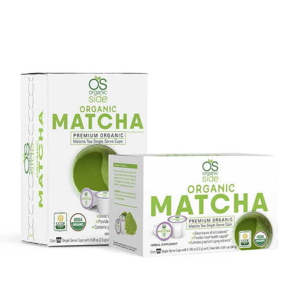 Organic Matcha Tea Single Serve Cups - Cleansing and Revitalizing Body Supplements - 20 Cups (2.5-Gram Serving/Cup)