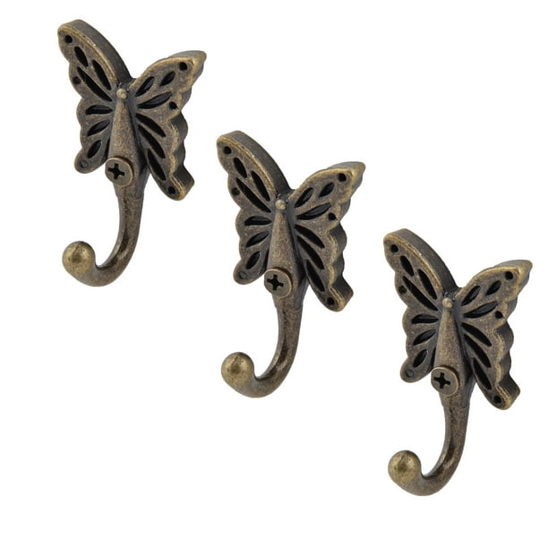 Uxcell Home Metal Butterfly Vintage Design Wall Mounted Hanger Hook ...