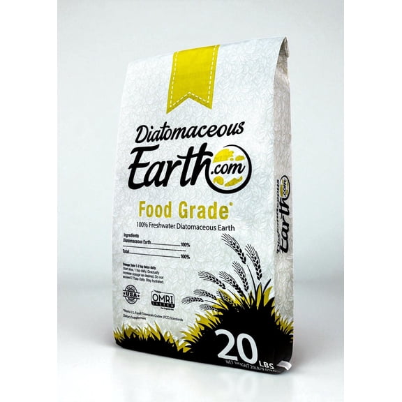 DiatomaceousEarth 20 LBS Food Grade Diatomaceous Earth - 100% Organic All Natural Diamateous Powder - Diametaceous for Humans is Safe Around Children