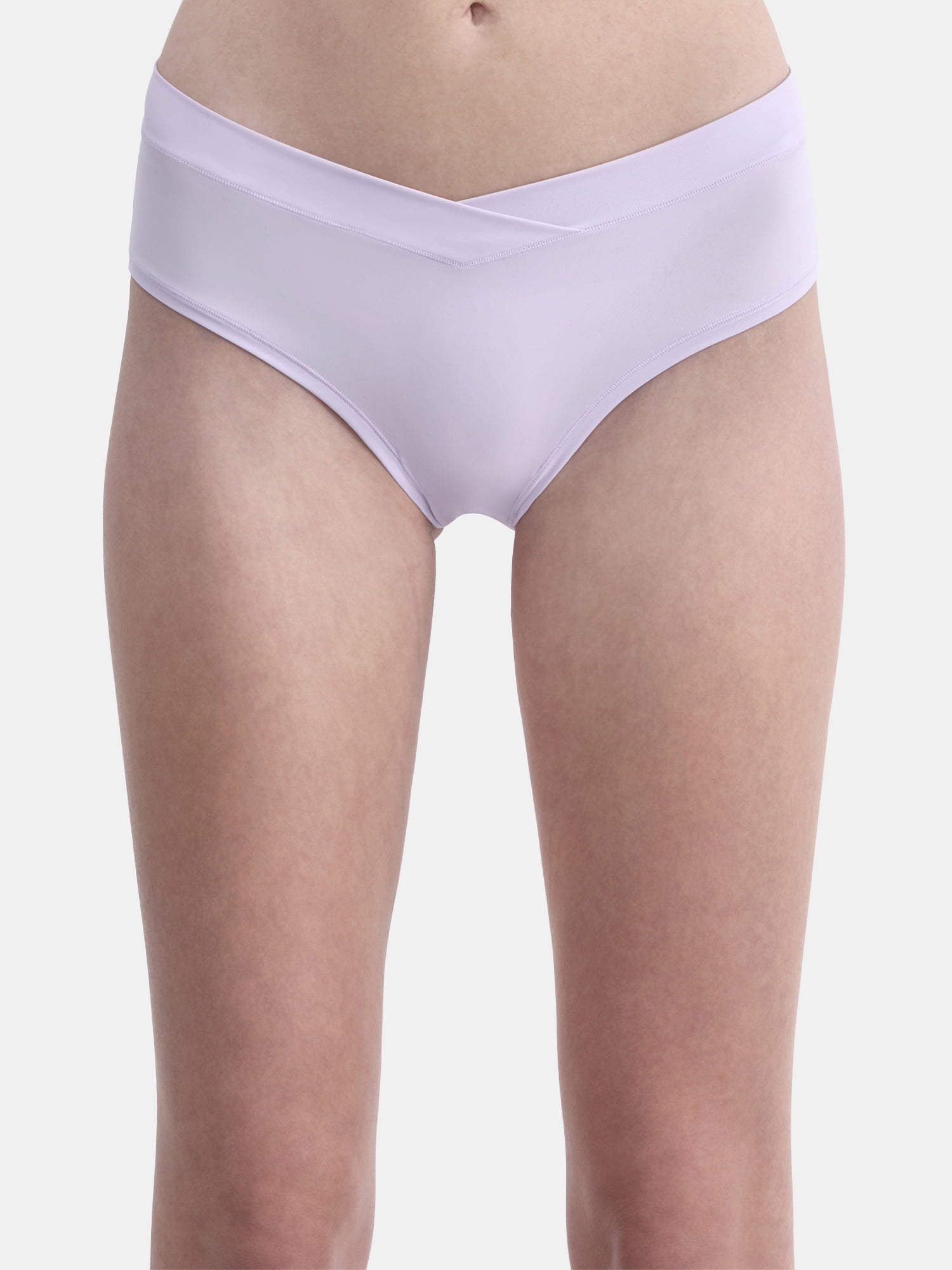 (3 pack) No Boundaries Micro Crossover Hipster Panty, Women’s and Women’s Plus, Sizes XS-XXXL