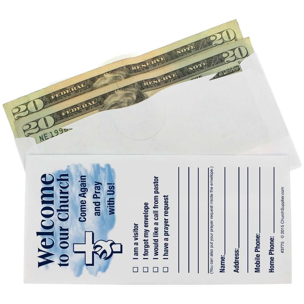 Church Visitor Prayer Request Envelopes Box of 500