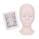 thumbnail image 5 of Cabezal de extensión de pestañas pares de párpados extraíbles, cabezal de cosmetología de maquillaje, cabezal de entrenamiento de práctica suave Rosado Macarena Cabeza de maniquí de pestañas, 5 of 7