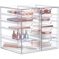 thumbnail image 1 of Sorbus Organizador de Maquillaje Cosmético Acrílico 10 Cajones, Transparente, Apilable, para Joyas y Suministros de Oficina, 2 Pzas, 1 of 6