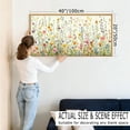 thumbnail image 5 of HPNIUB Boho Floral Framed Canvas Wall Art Watercolor Wildflower Multicolor Painting Botanical Decor for Living Room Bedroom Office 20x40 Inch, 5 of 9