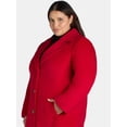 thumbnail image 4 of Time and Tru Women's and Women's Plus Faux Wool Boyfriend Coat, Sizes XS-3X, 4 of 4