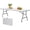White 8FT, variant on BarefHaven Folding Event Table, Heavy Duty Picnic Table Indoor Outdoor Camping, 3FT Portable w Handle Lock for Banquet, White