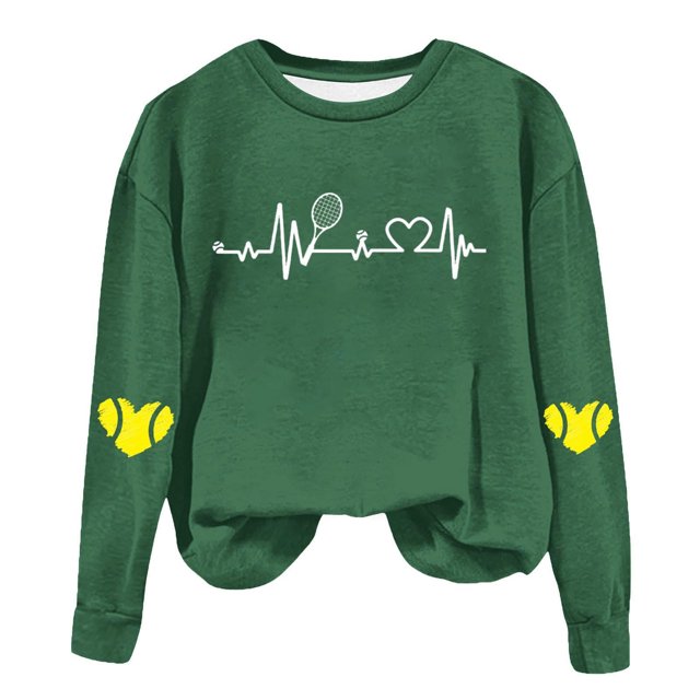 Timegard Crewneck Sweatshirt for Women Drop Shoulder Pullover Print Fall Winter Casual Loose Comfy Tops