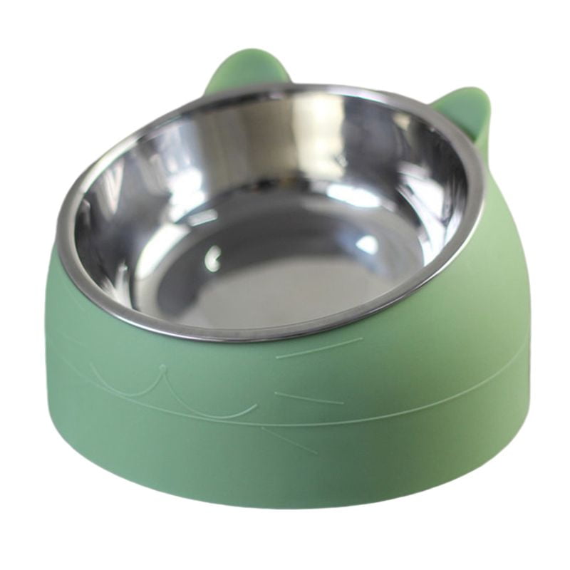 Taicanon Dog Cat Bowls Pet Bowls Elevated 15 Degree Slanted Bowl