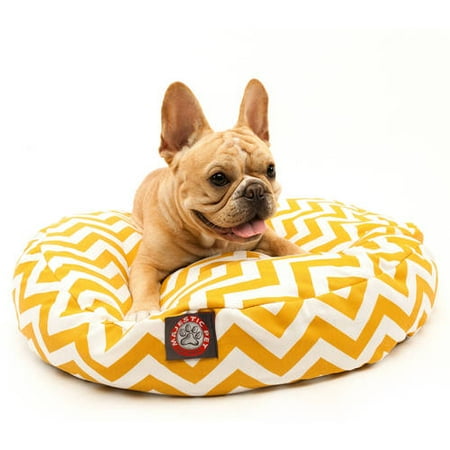 Majestic Pet Chevron Small Round Outdoor Indoor Pet Bed Removable Cover