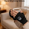 thumbnail image 2 of Heated Gloves for Women Rechargeable, Heated Fingerless Gloves, Portable Heating Glove with Digital Display, Hand Warmer, Reusable Smart Thermostatic Heating, for Outdoor Work, Cycling, 2 of 7