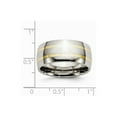 thumbnail image 6 of Titanium Real 14kt Yellow Inlay 10mm Polished Band Size: 10; for Adults and Teens; for Women and Men, 6 of 6