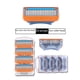 thumbnail image 5 of Cabezal de afeitado manual con cuchilla de afeitar de 5 capas de color naranja, 4 cuchillas por tarjeta, 5 of 5