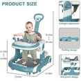 thumbnail image 3 of Beuway Baby Walkers for Boys Girls, Baby Walker with Foot Pads/Handles, Blue, 3 of 11