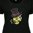 thumbnail image 4 of Inktastic Mardi Gras Skull with Cigar Women's Plus Size T-Shirt, 4 of 5