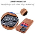thumbnail image 5 of Dockem Genuine Leather Card Case For iPhone 13 Pro Max with Built-in Metal Plate for Magnetic Mounting, Stitched-on Wallet with 2 Credit Card Holders (Light Brown, M2GL), 5 of 10