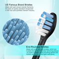 thumbnail image 4 of Mistayd 11 Pack Replacement Toothbrush Heads Compatible with Aqua Sonicare Toothbrush Black Series Vibe Series Electric Toothbrush. Curved Shape Design Planted with Nylon Bristle (White), 4 of 5