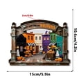 thumbnail image 2 of Halloween Home Decor, Vintage Fall Decor, Spooky Halloween Decorations, Halloween Room Decor, 6X4X1 Inch Wooden Led Lighted 3D Halloween Village Tabletop Plaque, Retro Glowing, 2 of 5