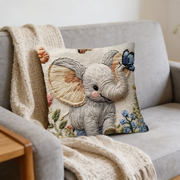 Fmbmuo Cute Animal Print Pillow Cover 18x18 Inch Soft Throw Pillowcase Removable Washable for Sofa Chair Summer Decor