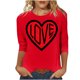 thumbnail image 3 of TaTaai Women's A 3/4 Sleeve Christmas Printed Round-neck Top Gift, 3 of 6