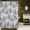 thumbnail image 2 of Manfei Flying Mallard Duck Shower Curtain 72Wx78L,Rustic Waterfowl Bath Curtain, 2 of 5