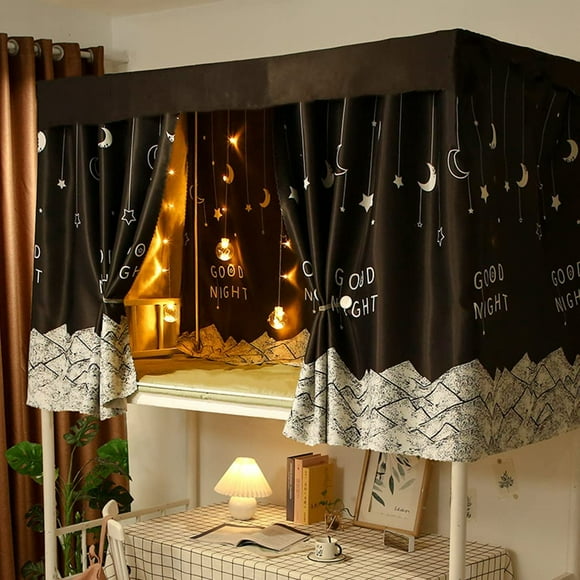 FYBTO Students Dorm Bunk Bed Curtains Privacy Bed Shading Curtain Net Dustproof Blackout Cloth Bed Canopy Bed Curtains Breathable Students Dormitory Tent Lightproof Windproof Curtain Canopy-0628