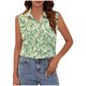 thumbnail image 2 of TaTaai Button Lapel Blouse Lightweight Breathable Women's Casual Fashion Printed Sleeveless Short Sleeve Loose Summer Smart-Casual Top Gift, 2 of 6
