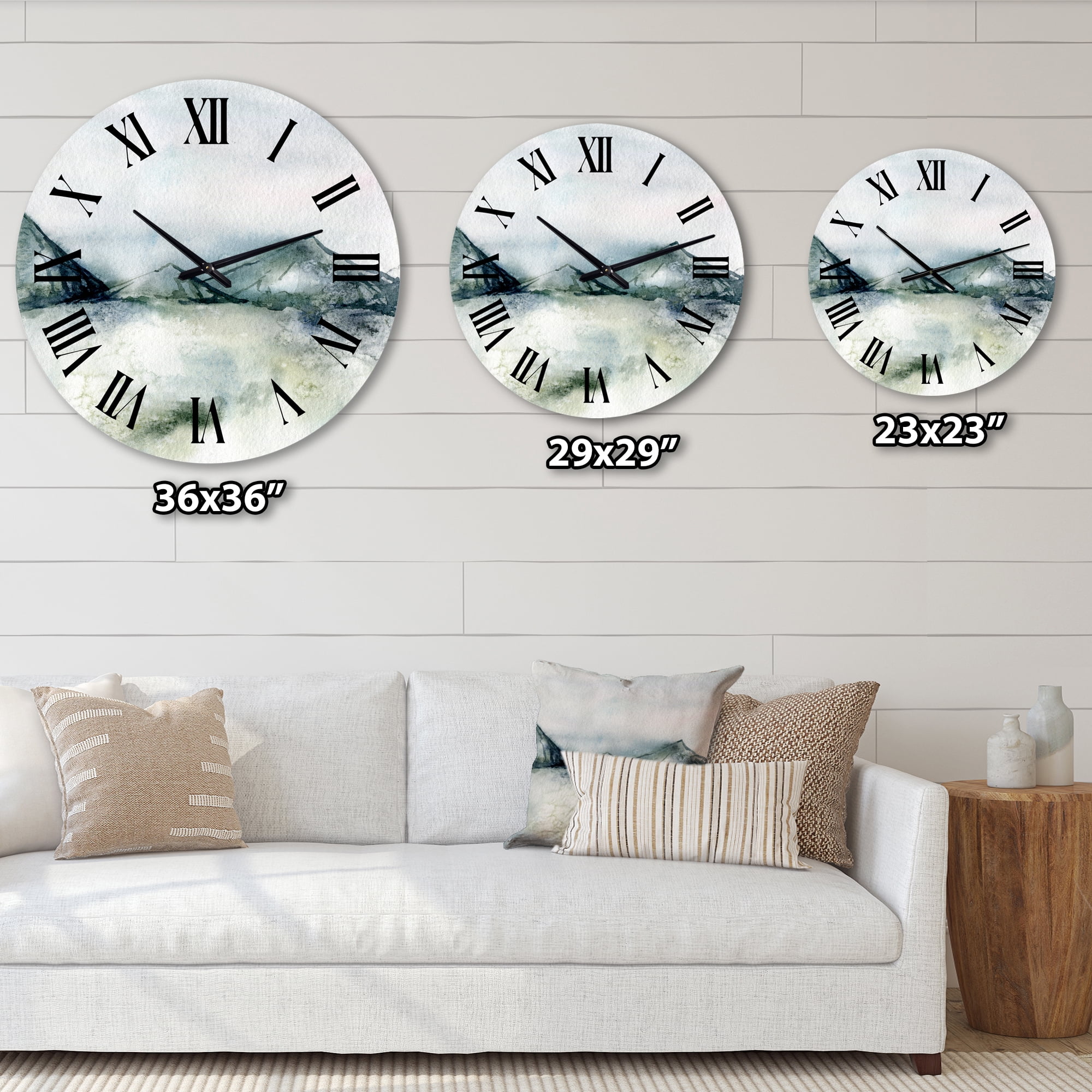 Designart 1 in Modern,Contemporary Wall Clock