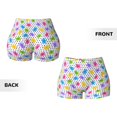 thumbnail image 6 of Yiaed Bear And Polka Dot Print Women's Athletic Shorts Running Shorts Sporty Short High Waisted Elastic Workout Shorts for Yoga Gym Running & Sports -Medium, 6 of 8