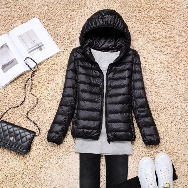 Women Puffer Jacket 15 Colors Plus Size Ultra Lightweight Packable Hooded Down Coats