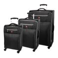 thumbnail image 1 of Swiss Gear Extra Lite 3-piece Soft Side Luggage Set,Black, 1 of 9