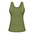 thumbnail image 4 of XIAONU Womens Ribbed Padded Tank Top Scoop Neck Slim Fit Daily Wear Undergarment, 4 of 4