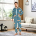 thumbnail image 6 of FORMRS Onesies Pajama for Adults Unisex Hoodie Winter Jumpsuit One Piece Sleepwear, Sizes S-2XL, Capybaras Swimming, 6 of 7