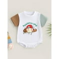 thumbnail image 2 of Coduop infant Baby Romper Tops,Summer Short Sleeve Round Neck Bodysuit Jumpsuit for Newborns, 2 of 8