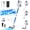 Blue, variant on KISSAIR Cordless Vacuum Cleaner 50min 2200mah Lightweight Led Display Screen Stick Vacuum Cleaners for Home Hardwood Floor Carpet Pet Hair, Grey