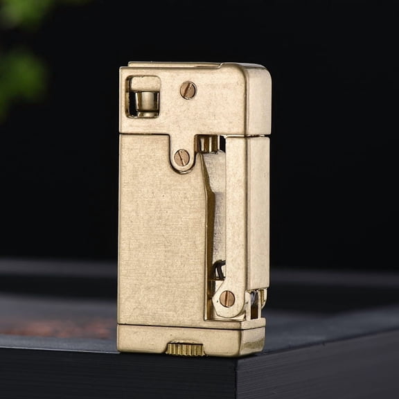 Kerosene lighter, Top Metal Pocket Lighter Daily Use, Sold Without Fuel.,黄铜滚花