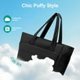 thumbnail image 2 of Women's Work Tote Bag, Large Capacity Waterproof Puffer Shoulder Bag, Multi-compartment Design, Suitable for Work, Shopping, Traveling, Etc, Black, 2 of 7