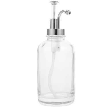 OHOIOLLA Syrup Dispenser Glass Stainless Steel 1Set 8.7X3.2X3.2In